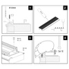 Thule Roof Top - adapter do montażu markizy Omnistor 6200, 6300 i 9200 na płaskim dachu przyczepy, zestaw 4 profili