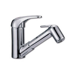 Barby mixer with pull-out hand shower