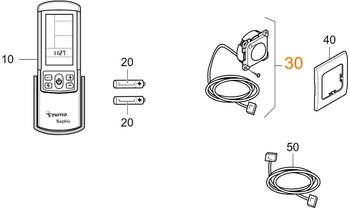 Odbiornik podczerwieni, 3 m, czarny pasuje do klimatyzacji Saphir