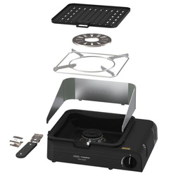 CADAC Van Cook FFD BBQ Plate - kompaktowa kuchenka gazowa na kartusz z płytą grillową, do kampera i vana, 1,6 kW