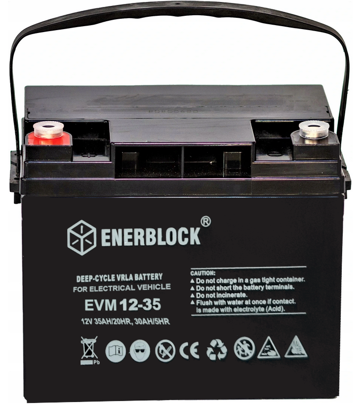 Akumulator kwasowo-ołowiowy ENERBLOCK AGM E-Vehicle 12V, 35AH Seria EVM