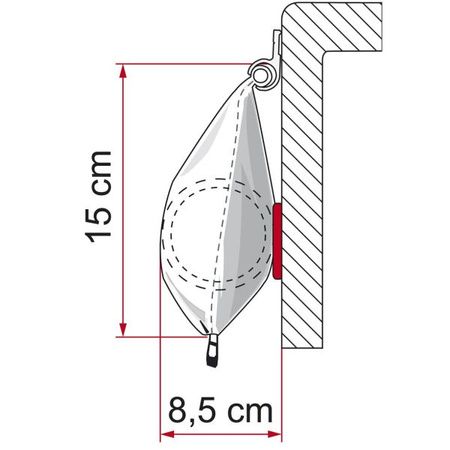 Markiza workowa Fiamma CaravanStore 235 cm Royal Blue