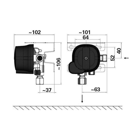 Truma MonoControl CS - reduktor gazu 30 mbar z czujnikiem zderzenia, 1 butla, 1,5 kg/h, wyjście 8/10 mm, do przyczepy i kampera