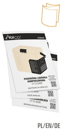 Yolco przenośna lodówka kompresorowa ET18 17 l, piaskowa