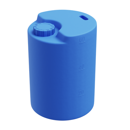 Cylindryczny pionowy pojemnik 60 l UHPLAST niebieski