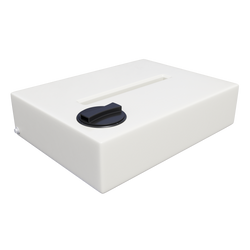 Prostokątny poziomy pojemnik do kampera 80 l UHPLAST biały