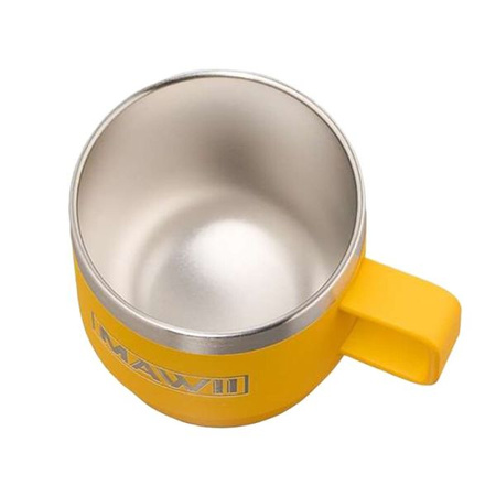 Stainless Steel Espresso Cup with Handle, 177 ml, yellow