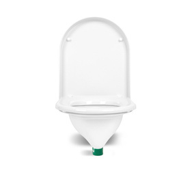 Composting toilet insert (white) & plastic seat TROBOLO