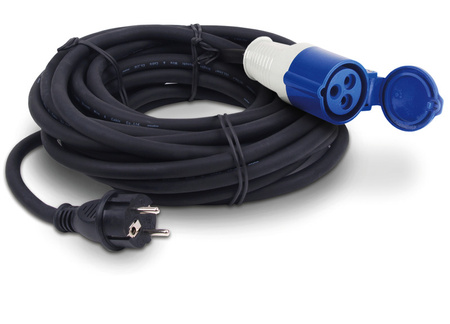 Kabel przejściowy CEE wtyczka Schuko/złącze CEE - 25 m