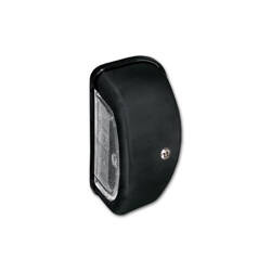 Black licence plate light