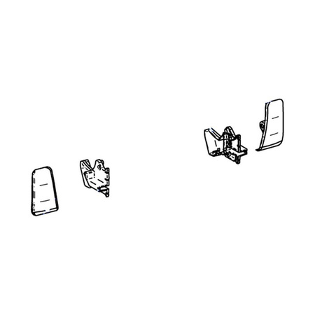 Przednie zaślepki TO 8000 w kolorze antracytowym, zestaw lewy i prawy