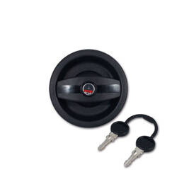 Zamek zewnętrzny Europa czarny lewy z wkładką i kluczami