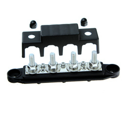 Busbar szyna zbiorcza M8 250A Czarna 4P z pokrywą