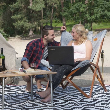 Bo-Camp folding camping chair L Grey Urban Outdoor - Bloomsbury - Oxford polyester