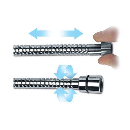 Biały rozciągliwy wąż PVC F 1/2" - C 3/8" - 1,5 / 2 m