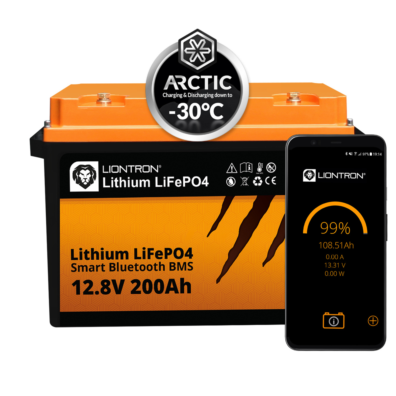 Akumulator LIONTRON LiFePO4 12.8V 200Ah LX Smart z Bluetooth Arctic
