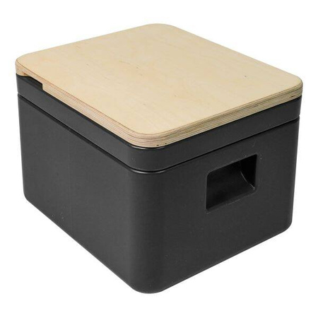 Trelino Origin S composting separation toilet anthracite with wooden lid, 3.5 l / 6 l, no water or chemicals