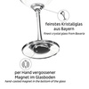 silwy magnetyczne kieliszki do wina ze szkła kryształowego - 2 szt. z metalowymi podkładkami Nano-Gel, do kampera i na łódź