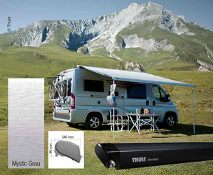 Zestaw markiz Omnistor 6300 - 4 m - Obudowa: Antracyt - Kolor tkaniny: Mystic Grey