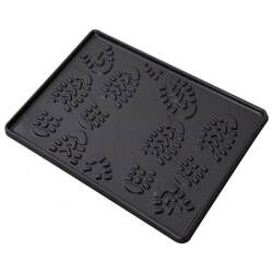 Ociekacz na buty LAKO 49 x 35 x 2 cm - tacka z wysokim rantem, czarna, do kampera i przedpokoju