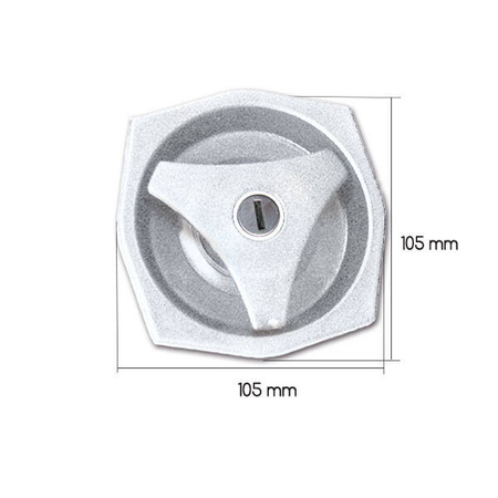 Lock 1033 white with key and cylinder