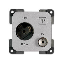 12 V DC + gniazdo TV - jasnoszary