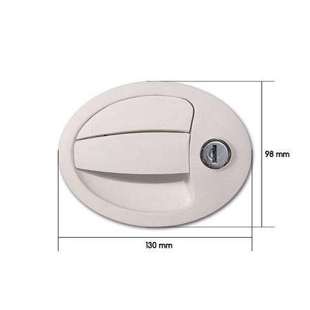 Complete small oval lock