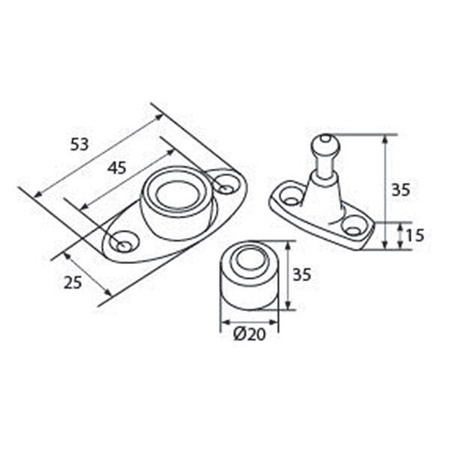 External metal doorstop