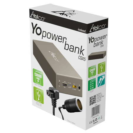 Yolco bateria zewnętrzna CSX5 do lodówek przenośnych 13000 mAh, 187,2 Wh