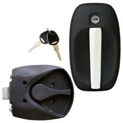 Kompletny zamek 1122 czarny z chromowanym uchwytem