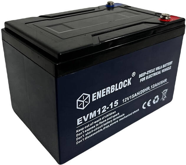 Akumulator kwasowo-ołowiowy ENERBLOCK AGM E-Vehicle 12V, 15AH Seria EVM