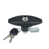 Lock 1201 black with cylinder and keys
