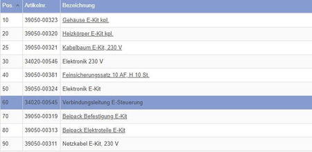 Electrical control connection cable for Vario Heat eco