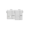 White aluminium hinge 84 mm 2 holes