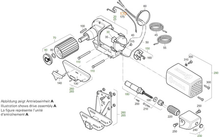 Zespół wrzeciona kablowego A dla Mover TE/H TE/SE R/H SE R/TE R/H TE R/TE R4/SE/H SE