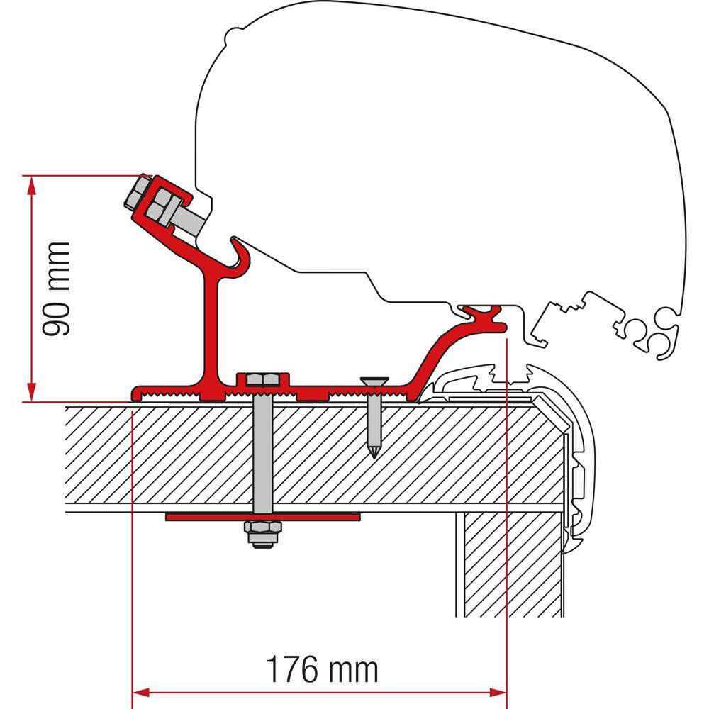 Adapter 450 cm do mocowania markiz marki Fiamma do pojazdów Carthago Malibu