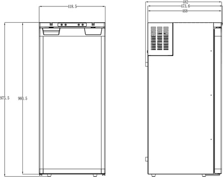 Lodówka kompresorowa do zabudowy LR90L - 91,4 l