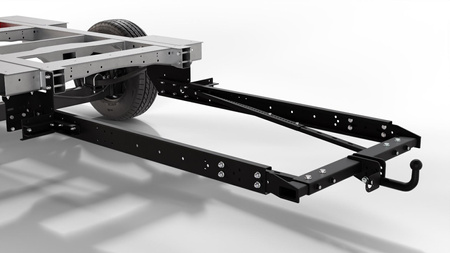 Frame extension for Ford Transit 2014 - black - 1600 mm