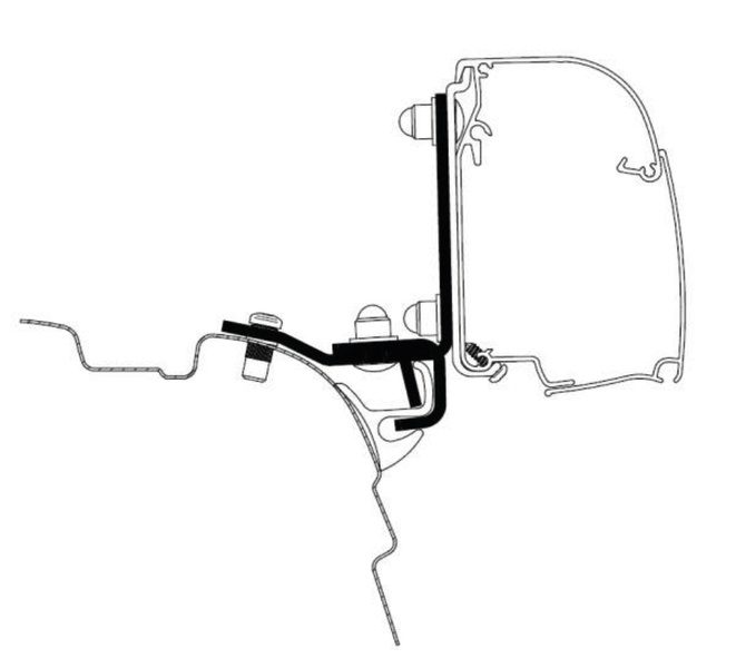 Adapter markizy Brandrup Rail G2 do TO 4200/4900 - VW T5 / T6