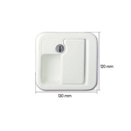 Zamek do drzwi kampera FAP1059 kompletny – biały