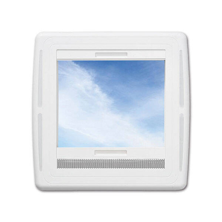 Okno dachowe Skymaxx Plus 40x40 cm z moskitierą, roletą i LED