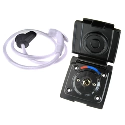 Prysznic zewnętrzny do karawaningu z szybkozłączem - czarny