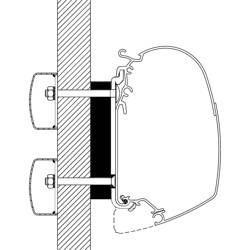 Thule adapter set for Dethleffs Globebus, Omnistor 8000 awning 4.00 - 6.00 m - 308004