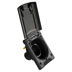 Gniazdo wlewu wody na ścianę boczną FAWO czarne