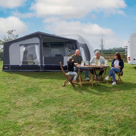 Przedsionek do przyczepy CAMPTECH Jade 16 - obwód 1025-1050 cm, Camptex All Season, 4 okna, stelaż osobno