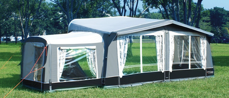 CAMPTECH Topas Air extension for the Topas Air awning - kitchen, storage or sleeping space, light grey and dark grey, 11.9 kg