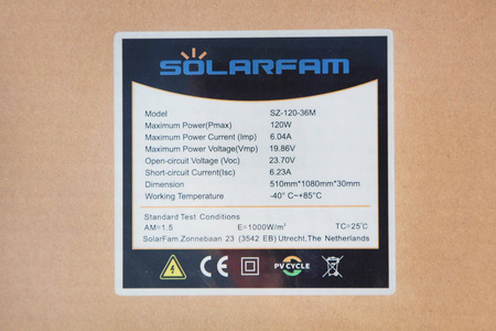 Panel słoneczny 120W monokrystaliczny SOLARFAM