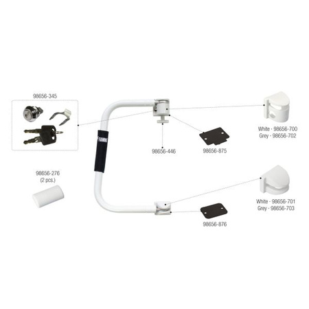 Poręcz z blokadą drzwi do kampera Fiamma Security 31 czarna