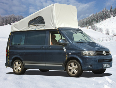 Carbest Climacover EasyFit - zewnętrzna osłona termoizolacyjna dachu sypialnego VW T6, długi rozstaw osi, wysokie nożyce