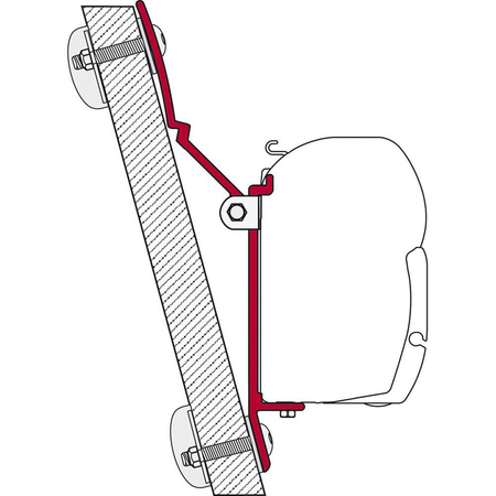 Uniwersalny adapter typu U do montażu markiz dachowych marki Fiamma